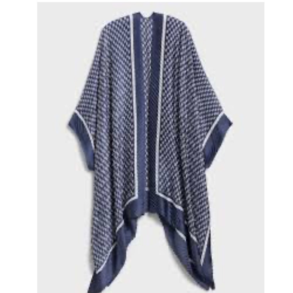 Banana Republic Sheer Ikat Long Kimono Shawl Cover Up One Size NWT Tunic Top